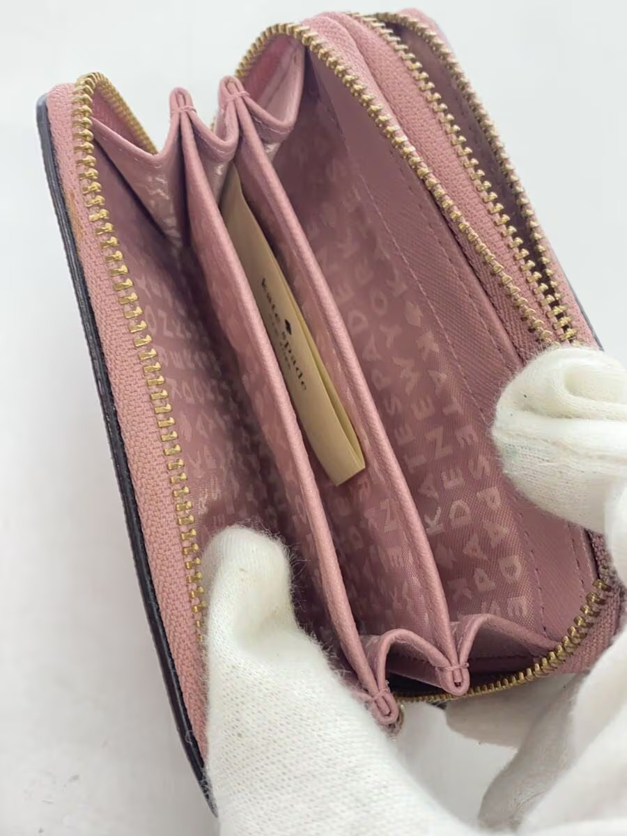 Kate Spade New York Mini Wallet/Coin Case, Leather, Pink, Solid Color, Women's,  thumbnail 5