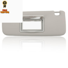 EKLN Sun Visor Left Driver Side LH with Mirror, Fit Side, Gray