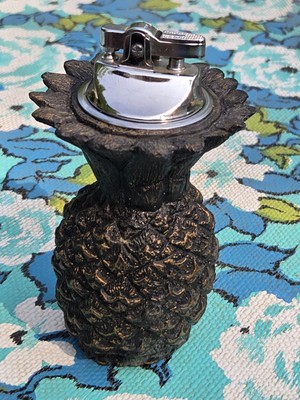Vintage Pineapple Shaped Cigarette Lighter Table top