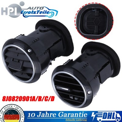 2X Luftausströmer Lüftungsdüse Luftdüse Düsen Gitter für Audi A3 8P TT 8J 03-14
