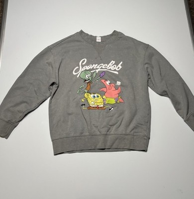 Old Navy SpongeBob SquarePants Graphic Fleece Men's Gray Sweatshirt M