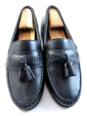 Allen Edmonds ''MAXFIELD'' Men's Leather Tassel Loafers 8.5 EEE  Black   (225N)