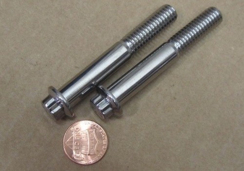 12 Point Flanged Ferry ARP Bolt, Stainless Steel PT, 3/8"-24 x 2 1/2" Long 2 Pcs - Picture 5 of 11