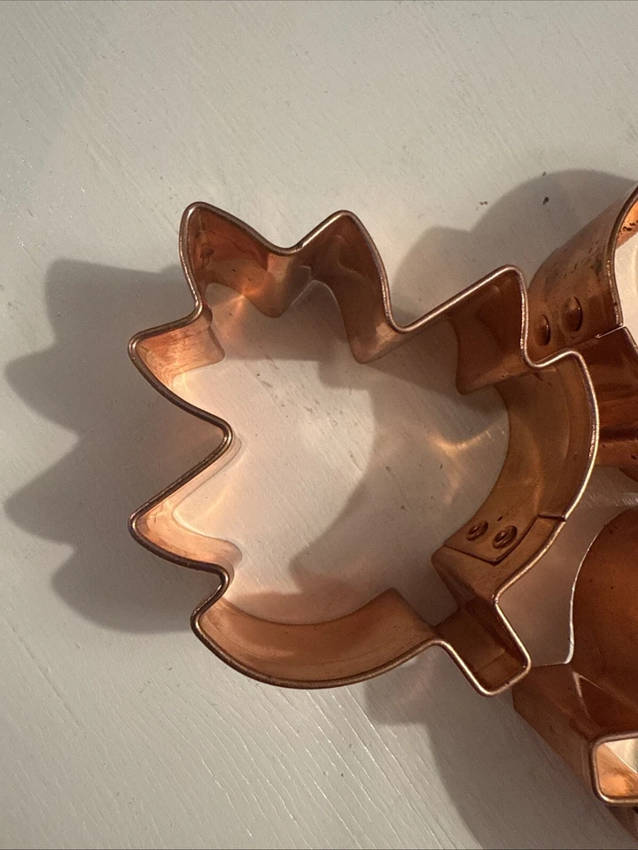 3 медных резака для печенья 3 дюйма желудь Уилтона и 2 елки - Изображение 2 из 4