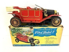 Yonezawa Convertible Ford Model T Tin Car Battery Power Muli Action Convertible