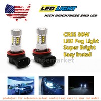 2x White Led Fog Light Bulbs Cree 80w For 2005-2014 Ford Mustang High Power Us 2x White Led Fog Light Bulbs Cree 80w For 2005-2014 Ford Mustang High Power Us
