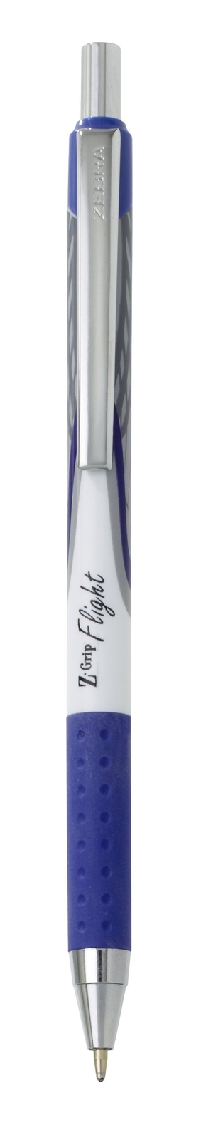 Zebra Pen Z-Grip Flight Retractable Ballpoint Pen, Medium Point, 1.0mm, Blue Ink