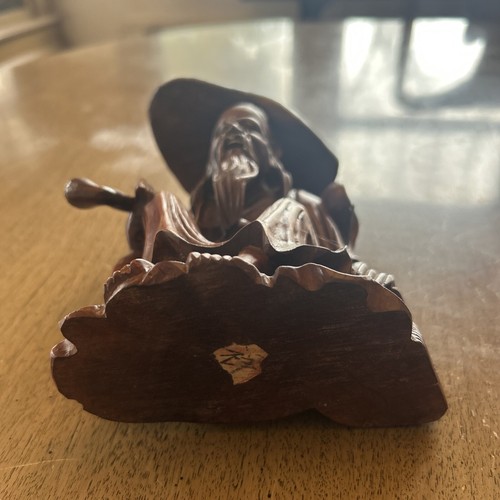 Antique Large Chinese Carved Wood Figure Statue. - Picture 3 of 3