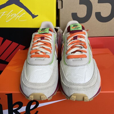 Nike x Sacai x Clot Ld Waffle Orange Blaze DH1347-100 Size 9.5 In