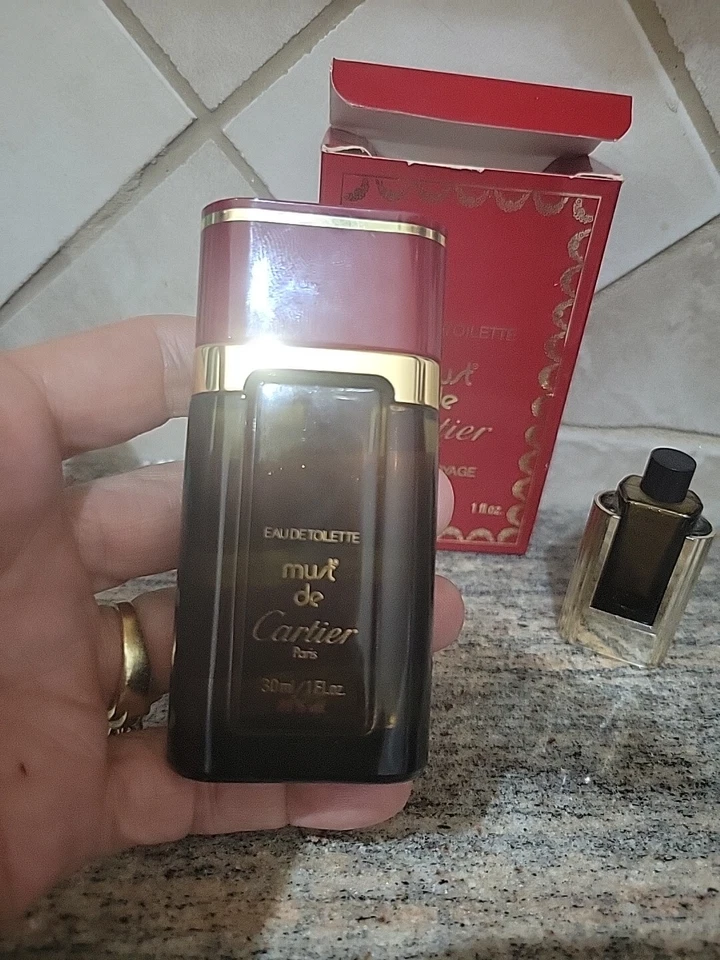 Vintage Must de Cartier Eau de Toilette Splash 30 ml 1 oz Bottle Parfums Open Bo - Image 3 of 4