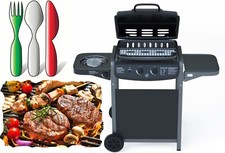 Barbecue a gas con fuoco bruciatore Laterale BBQ con coperchio termometro grill