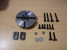 Aufspannscheibe D=90 neu f. EMCO Compact 5 , Adapter plate with 2 clamping shoes