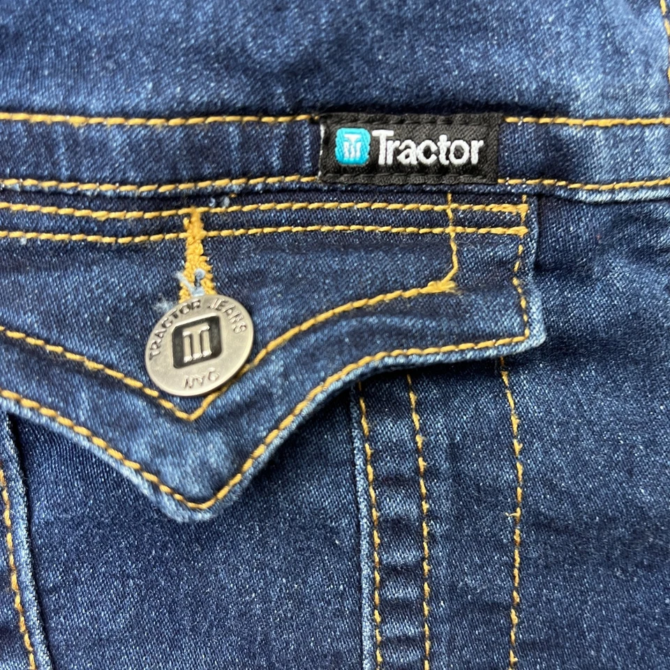 Chaqueta de Jean Tractor Niñas 12 Azul Denim Recortada Western Y2K Abotonada Informal Foto 3 de 4