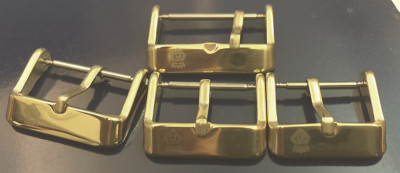 CAVADINI-Dornschließe IPG-PLATTIERT FÜR LEDER-UHRENARMBAND  VON 16-22 MM 