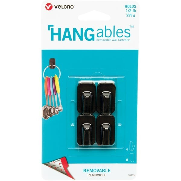 Velcro Brand Hangables 1/2 Lb Removable Micro Hook 5-4 Ct Black