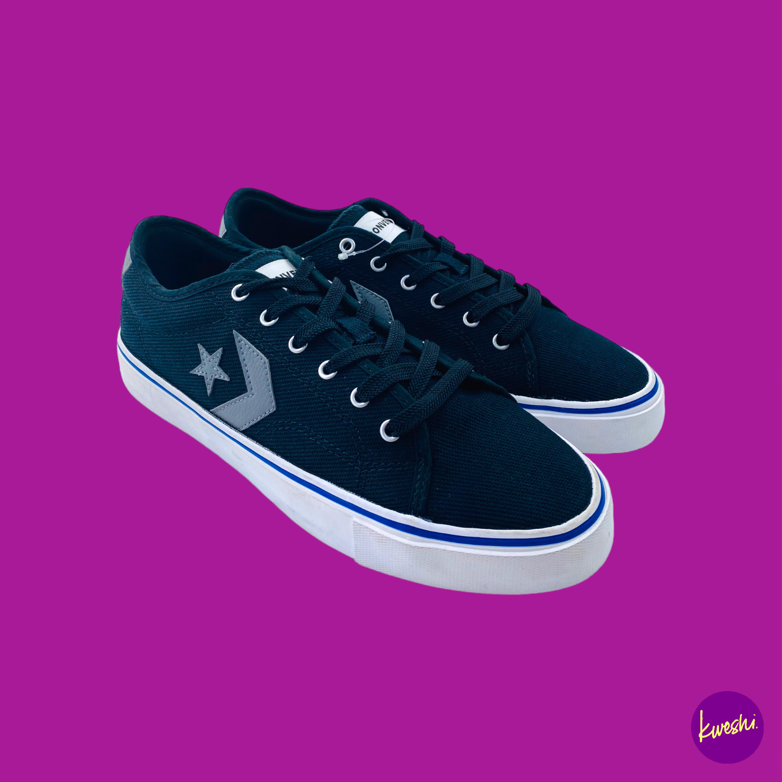 Tenis CONVERSE Unisex Star Replay Lona Con Cordones 164898C, Negros, UK 7