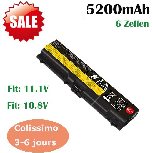Batterie ThinkPad Edge 14 de 5200mAh pour ordinateurs Lenovo E40 et T410