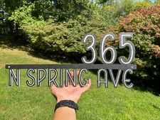 Modern House Numbers Sign Floating Address Plaque