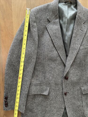 Cricketeer Unconstructed Plaid Sport Coat 40R Tweed Blazer Jacket Leather Button - Picture 12 of 12