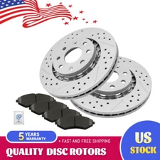 Front Brake Disc Rotors + Ceramic Pads For Chevy Aveo Spark Pontiac G3 Wave