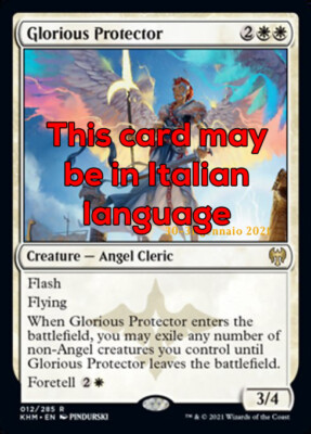 MTG GLORIOUS PROTECTOR FOIL ITALIAN EXC - PROTECTRICE GLORIOSA - KHM PRE