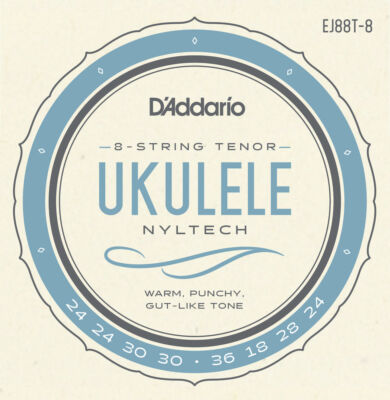 D'Addario EJ88T-8 Nyltech Ukulele Strings, 8-String Tenor