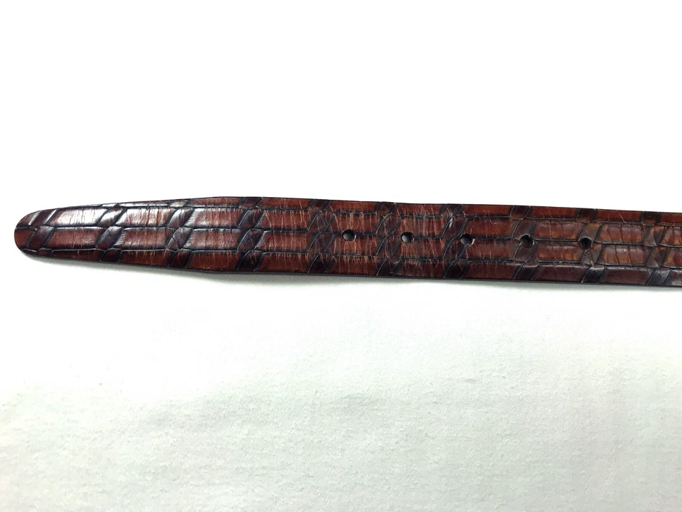 Mens Martin Dingman USA 22211 85/34 Snake Scaling Treccia Calfskin Brown + Red - Image 4 of 4