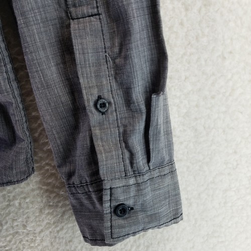 Helix Athletic Fit Button Up Shirt Mens Size M Collar Casual Long Sleeve Pockets - Picture 9 of 9