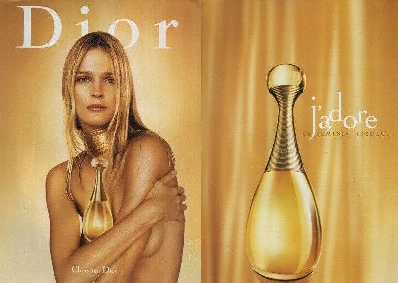 Publicité papier Parfum. Perfume ad. J'Adore Dior 2003 double page