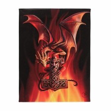 Image of 19x25cm Mjolnir Canvas Plaque by Anne Stokes