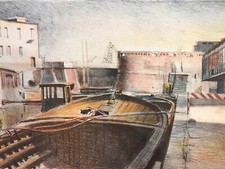 MARIO MADIAI LITOGRAFIA COLORI VENEZIA FIRMATA PROVA AUTORE MATITA ARTE ITALIA 