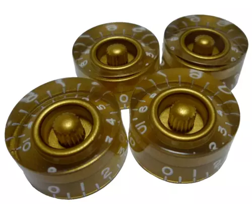 MADE IN JAPAN speed knobs for gibson lespaul Embossed gold inch Set