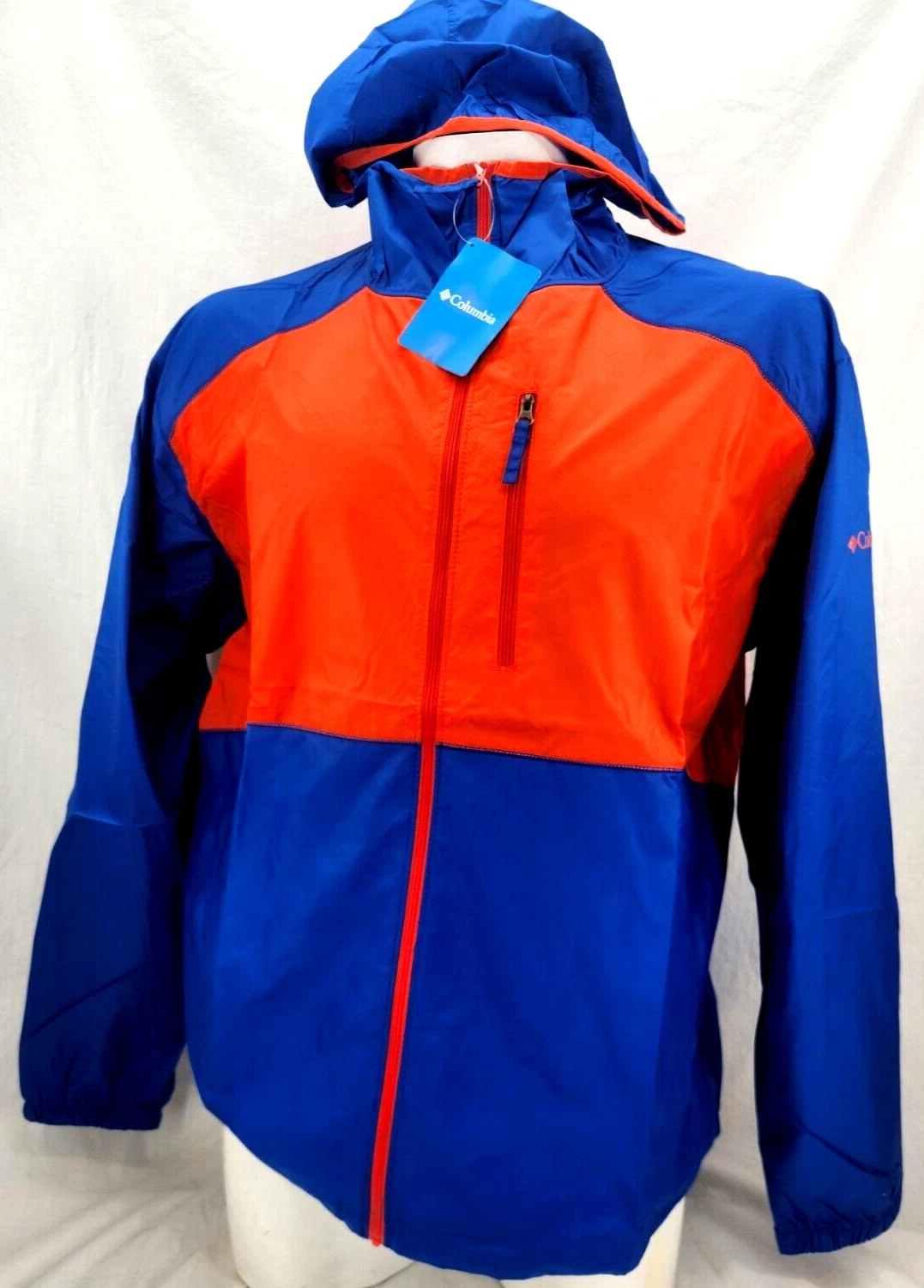 NEW Columbia Flash Forward Blue Orange Lightweight Windbreaker Jacket Men's 2XL
Opens in a new windo