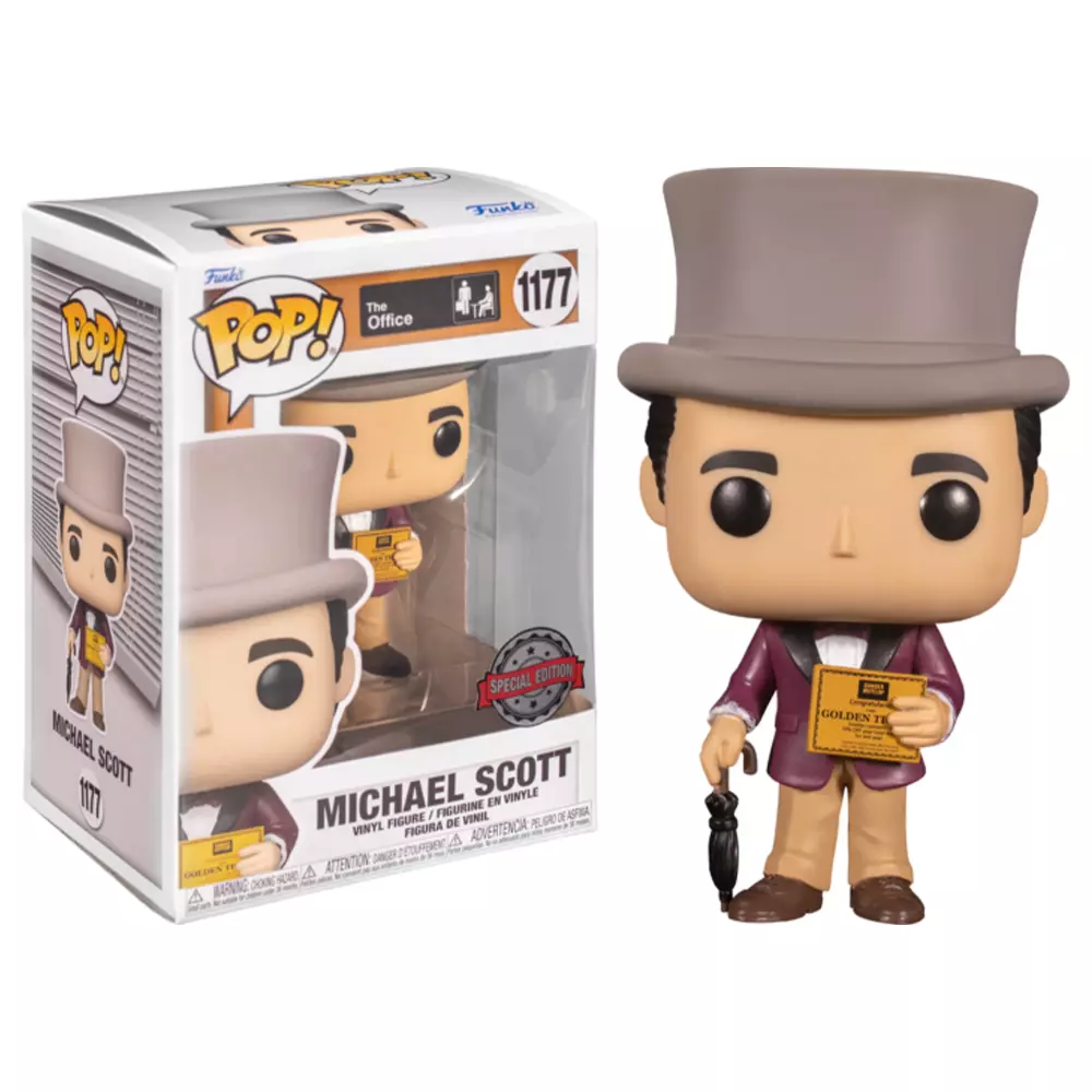 The Office Michael Scott Golden Ticket Willy Wonka Toy Funko Pop Exclusive  NEW