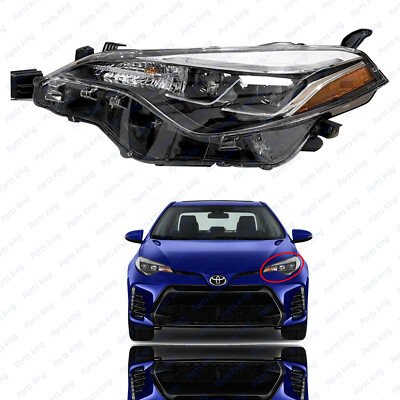 Factory Style Headlights For 2017-2019 Toyota Corolla SE Sport Sedan - Halogen/LED Compatible - Driver Side - View #2