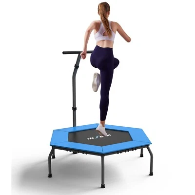 LEIKEFITNESS Gym Workout Fitness Trampoline Cardio Trainer Exercise Rebounder
