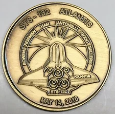 N132      NASA  SPACE  SHUTTLE  COIN /  MEDAL,     ATLANTIS,   STS-132