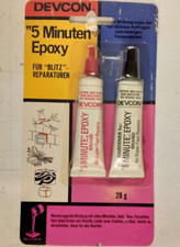 1970s Unopened Devcon 5 Minute Epoxy Original German Packaging BNIP Glue Models