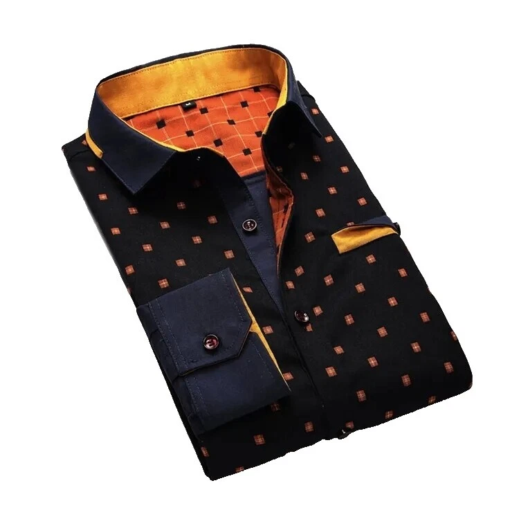 Polka Dot Multicolor Camisas de vestir para hombres