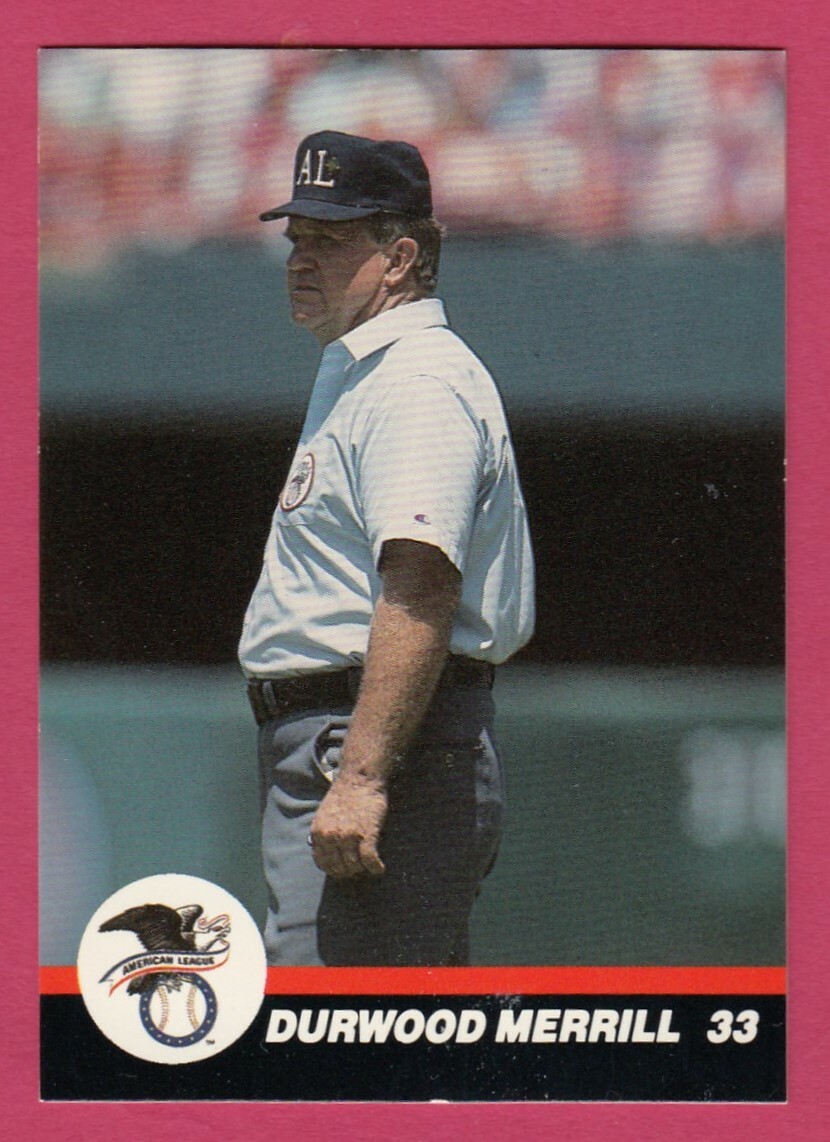 1989 Baseball Umpire card # 28 Durwood Merrill American League | eBay
