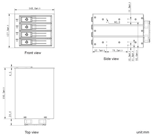 π₯ Enermax EMK5401 564SSK HDD Trayless HotSwap Backplane SAS/SATA 12G/6G 3x5.25" - Afbeelding 3 van 14