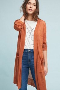 rust cardigan sweater