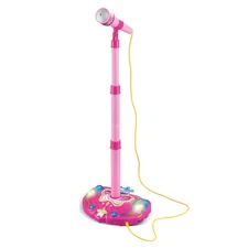 KonHaovF Kids Karaoke Machine with Lights,Microphone with Adjustable Stand Si