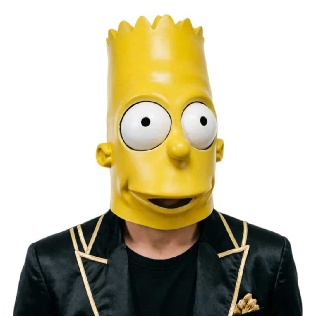 The Simpsons Bart Latex Mask Halloween Adult Dress-up Props