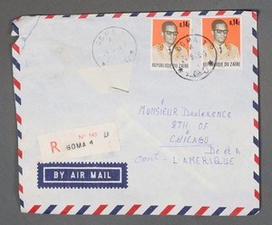 MayfairStamps Zaire 1946 Goma Registered to Chicago IL Air Mail Cover aaz_56501