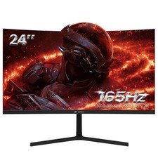 CRUA CR240DM 24 inch Curved Gaming Monitor, FHD 1080P Frameless Computer