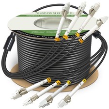 50M OM3 LC-LC 4 Fiber Armored Outdoor Direct Burial Patch Cable 10Gb