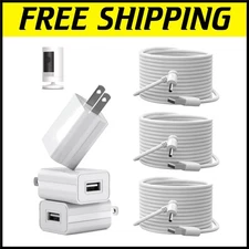 Reliable 3 Pack 26ft Charging Cable Kit with Waterproof Option for Security Cams