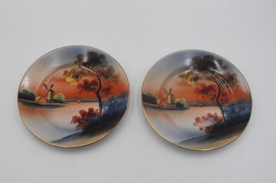 PAAR - Vintage - Noritake Teller handbemalt Japan