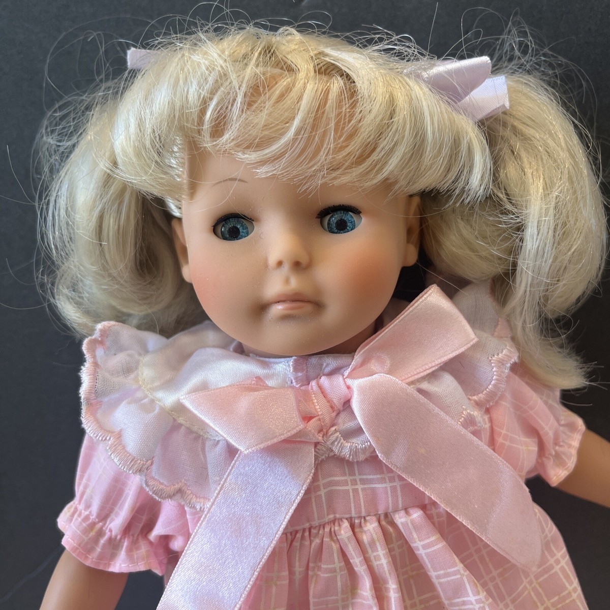 Lissi Batz Baby Lissi Doll Blonde Pigtails Blue Eyes Pink
